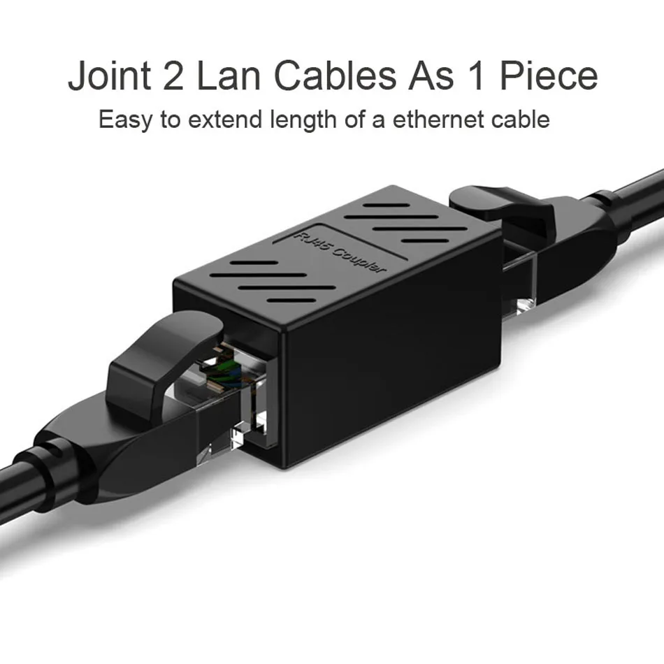 Сетевой соединитель RJ45 Cat7/6/5e Ethernet адаптер 8P 8C кабельный удлинитель для LAN