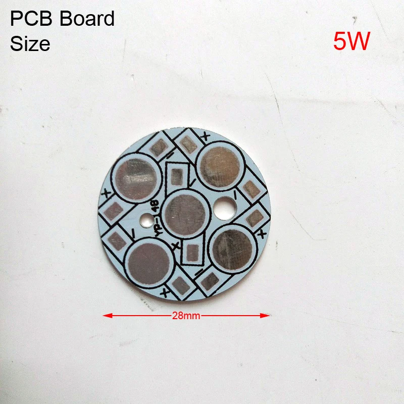 5W 28mm 1/5/10/50 шт База Светодиодный пластина pcb самодельный радиатор Панель для потолочного освещения, bulib свет Алюминий доска 1/3/4/5/7/9/12W подложка - Испускаемый цвет: 5W 28mm