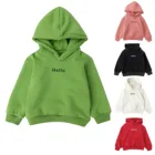 Толстовка с капюшоном для девочек и мальчиков, хлопковые детские толстовки, однотонная детская одежда с буквенным принтом, осенне-зимние толстовки, пальто, Свитшот