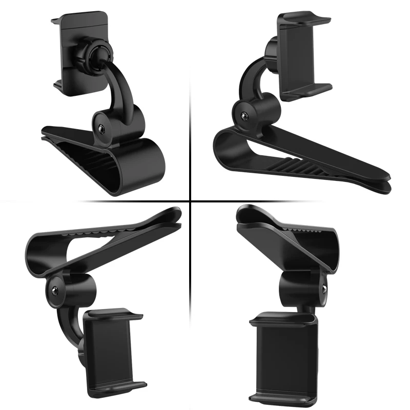 

Universal 360 Angle Adjustable GPS Car Clip Sun Visor Cell Phone Holder for Most Smartphones Such Samsung Xiaomi Huawei