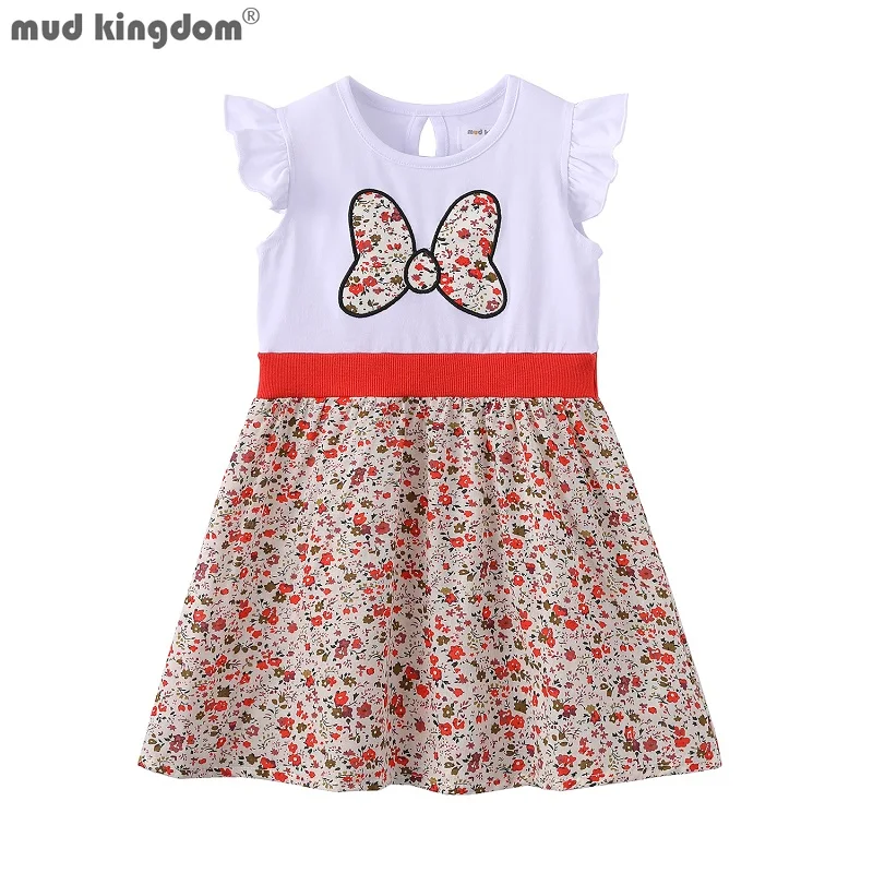 

Платье для девочек, с цветочным принтом, с оборками