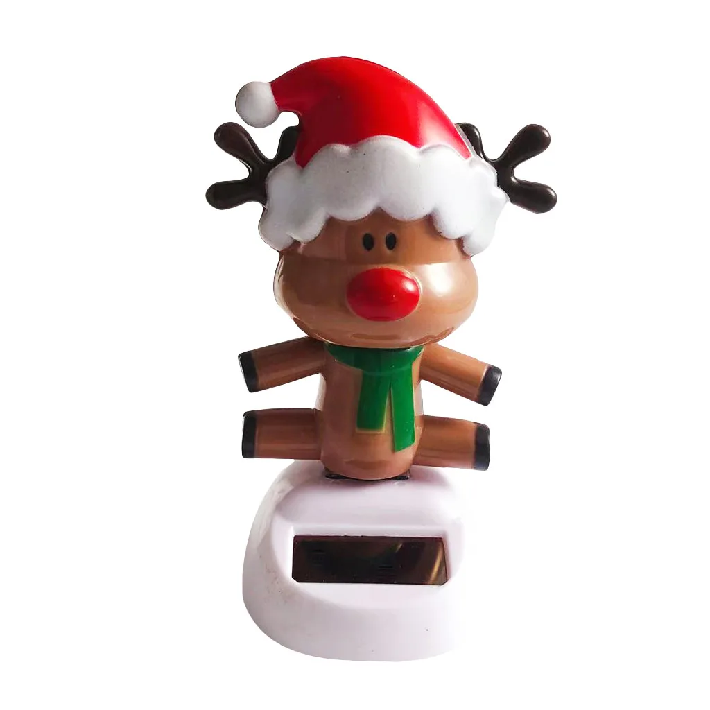 Рождественская тематика танцующий Санта Клаус на солнечной батарее качающийся