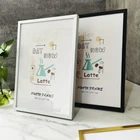 Металлические настенные рамки для фотографий, фоторамка для настенного подвесного черного, золотого, белого цвета из оргстекла, рамка для сертификата