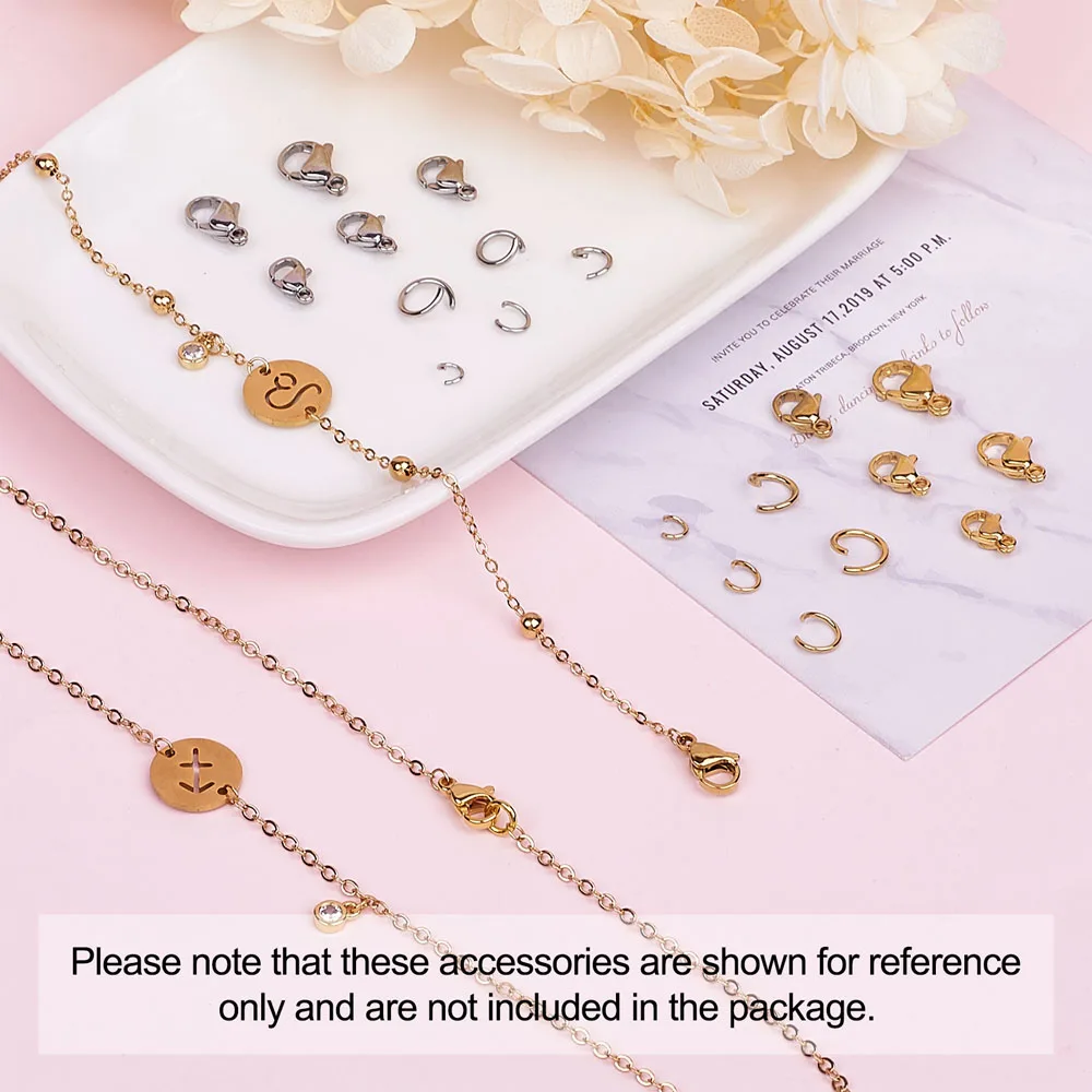 

300pcs/box Polishing 304 Stainless Steel Lobster Claw Clasps Mix Color for jewelry making Accessories With with Open Jump Ring