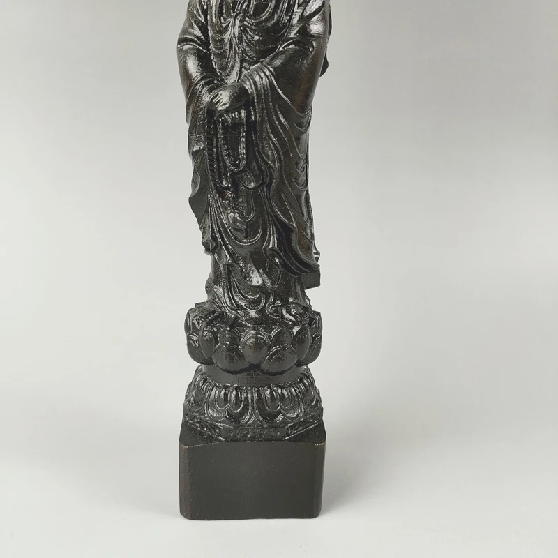 Elaborate Chinese Classical Handmade Home Decoration Collection Ebony Wood Kwan-yin Auspicious Statue / Guan yin | Дом и сад