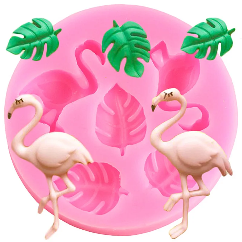 3D Фламинго Fondant (сахарная) пресс-форм для дня рождения торт украшения черепаха