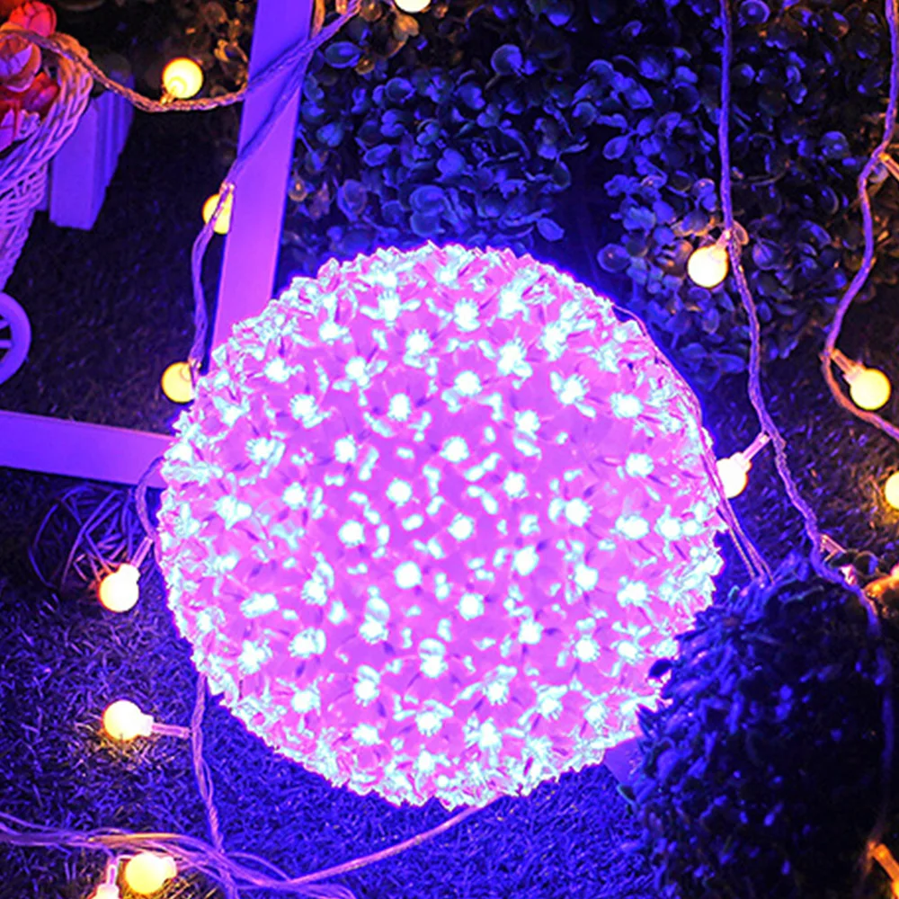 Круглый шар на батарейках 50 светодиодный Сказочный светильник хрустальный