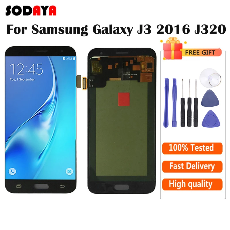 ЖК дисплей и дигитайзер сенсорного экрана для Samsung Galaxy J3 2016 J320 J320A J320F J320M