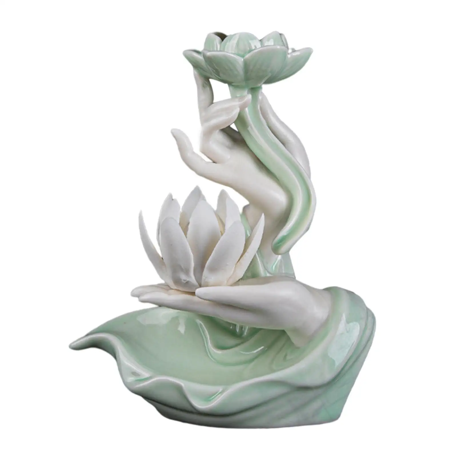 

Zisha Ceramics Backflow Incense Burner Holder Cascade Waterfall 3Piece