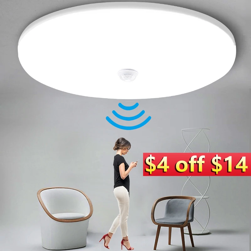 

Led Ceiling Lamp PIR Motion Sensor Ceiling Lights 220V 110V Night Lights Fixtures For Room Kitchen Corridor Home Indoor Lighting