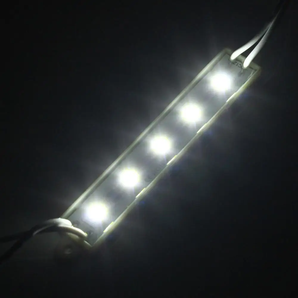 Отличное качество, 5 цветов, 5 SMD 5050 светодиодный модуль, светильник, водонепроницаемый IP68, жесткая полоса, барный светильник, лампа DC12V - Цвет: Белый