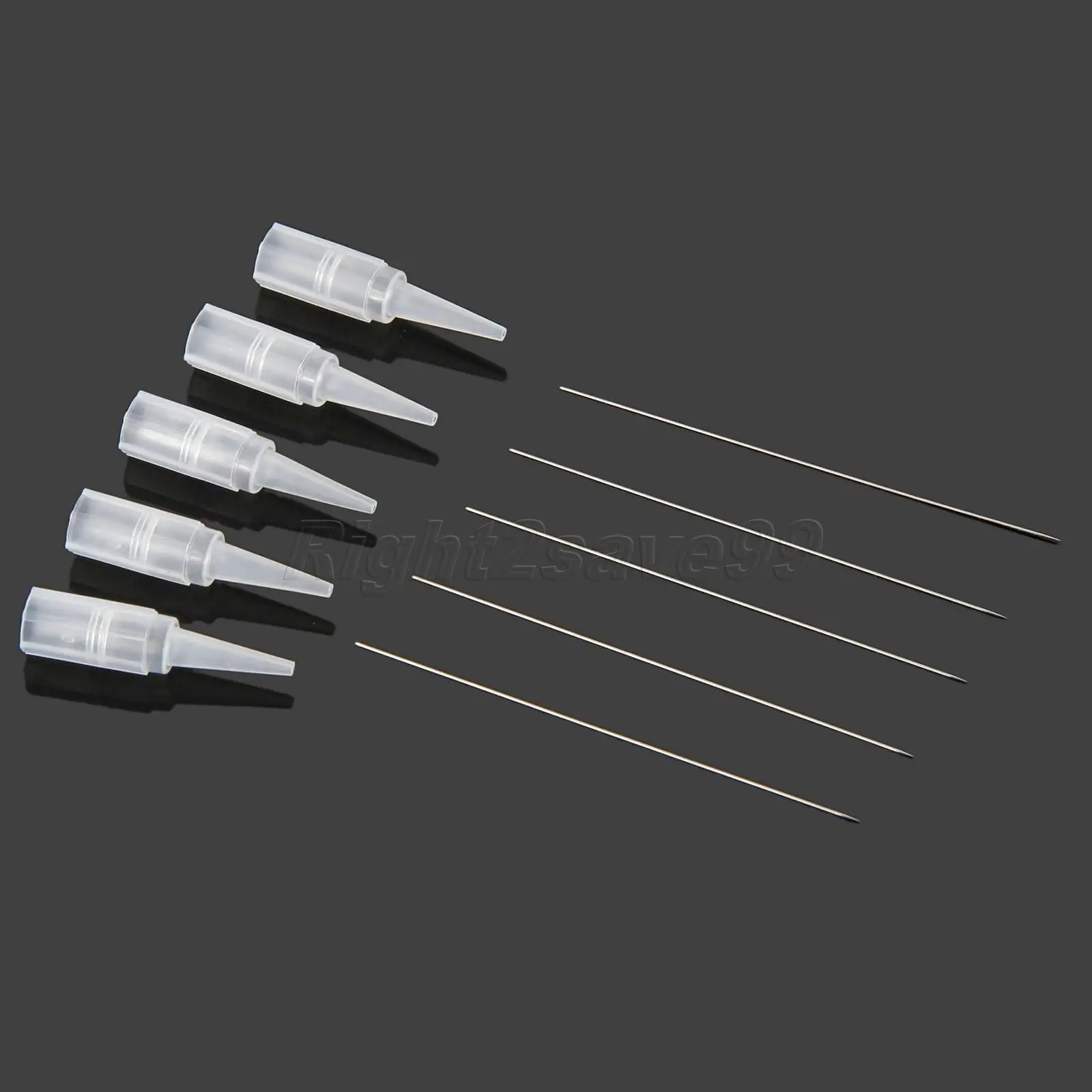 50sets 1R Tattoo needles(0.35mm) and 50pcs tips For Permanent Makeup Eyebrow needles Eyeliner pins round mouth caps Supply | Красота и