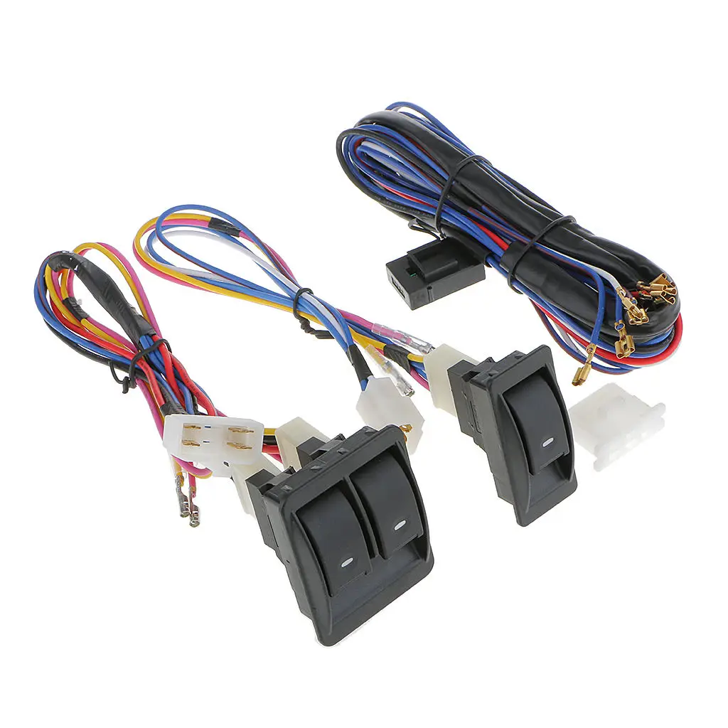 

Car Power Window Swithches Conversion Kit for Vehicle 2 Door Roll Up Lifter