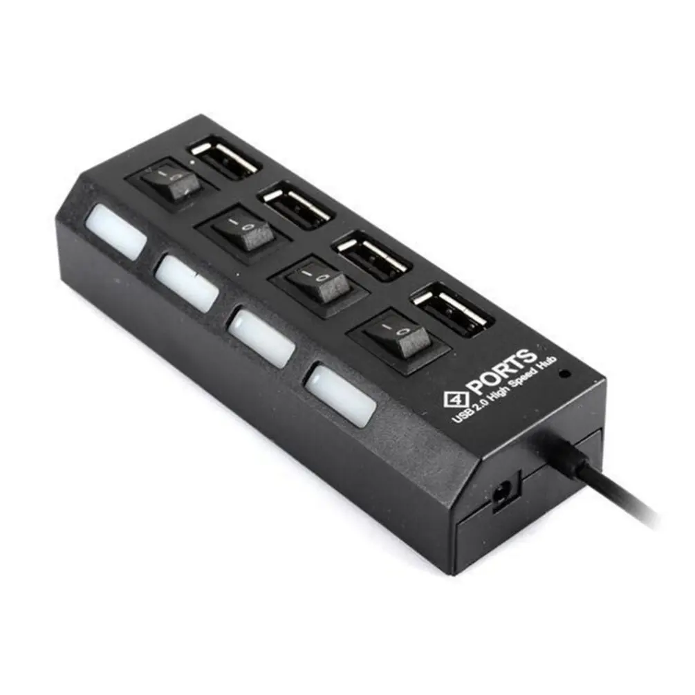 

USB 2.0 Hub USB Hub 2.0 Multi USB Splitter 4 Hab Use Power Adapter 4 Port Multiple Expander 2.0 USB4 Hub with Switch for PC