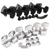 3l 3r metal classic guitar string tuning chrome semiclosed tuning pegs machine heads keys parts for acoustic guitar black