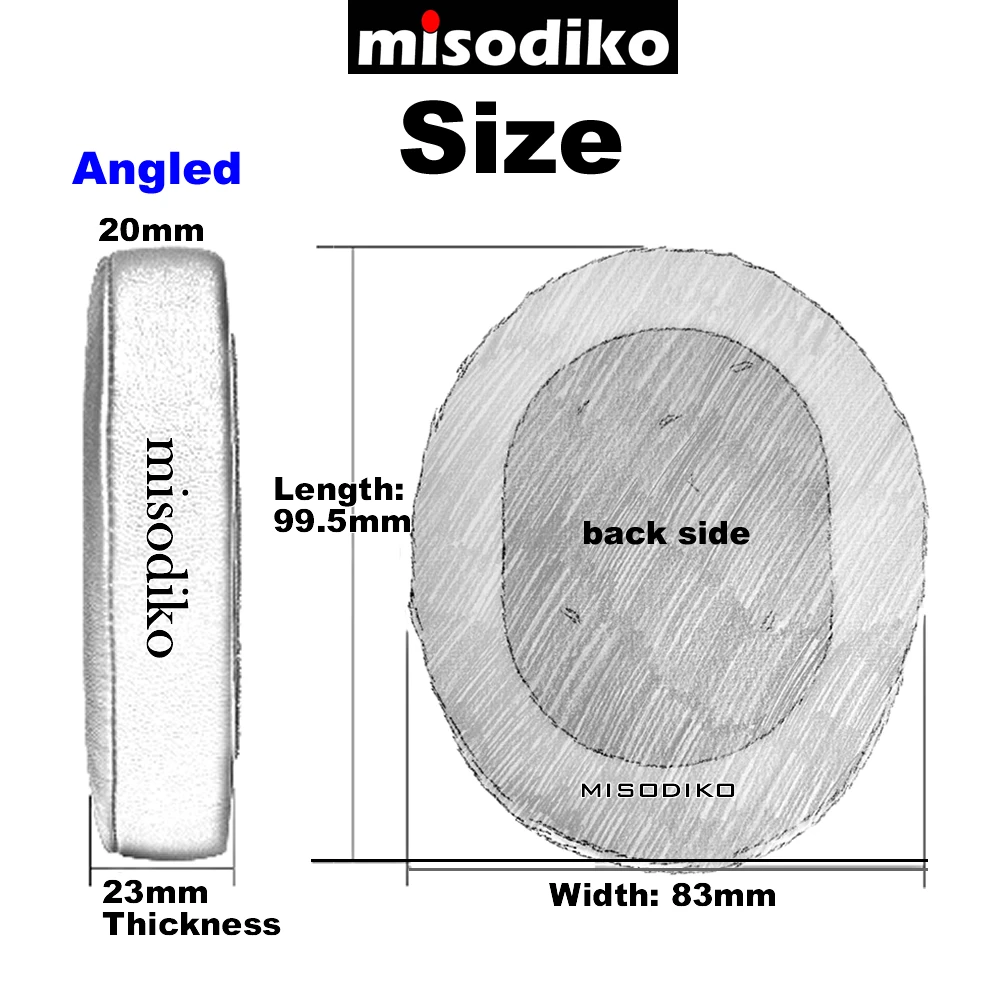 misodiko [Upgraded Sheepskin Leather] Replacement Ear Pads Cushion for Sony MDR1A MDR-1A MDR-1ABT MDR-1ADAC Headphones Earpads |