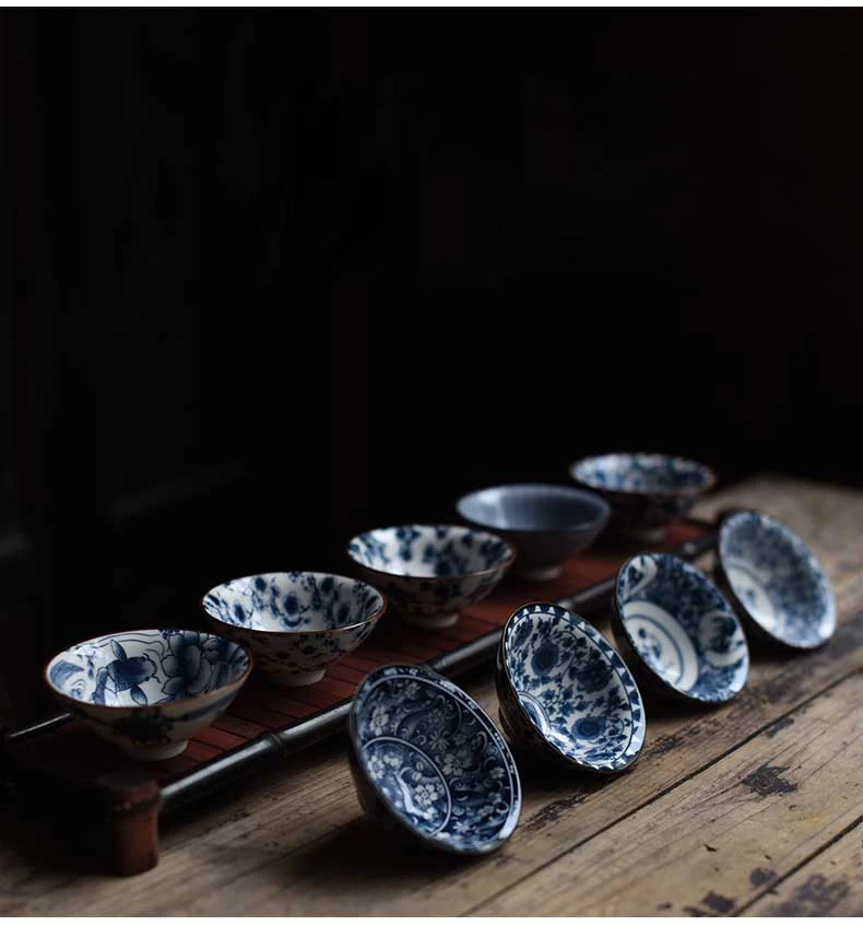 1 шт.! WIZAMONY Буе и белый китайский фарфор чайная чаша чашка чайный набор