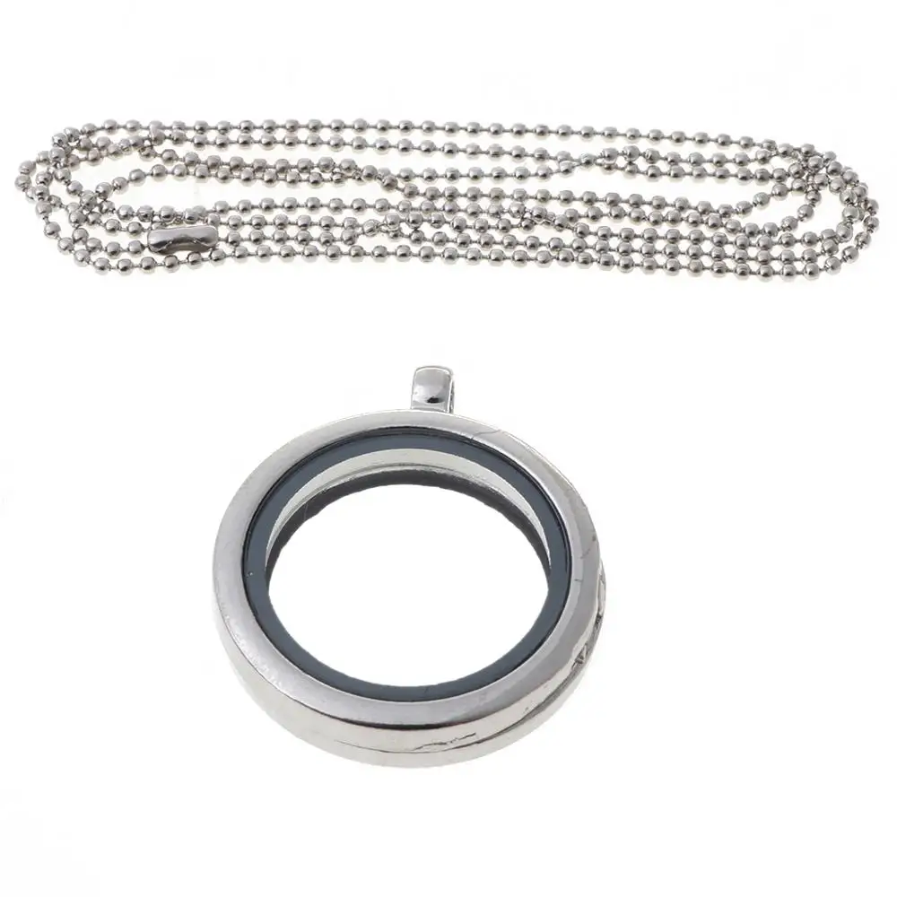 Круглый Плавающий Шарм медальон DIY прессованный цветок кулон ожерелье фоторамка