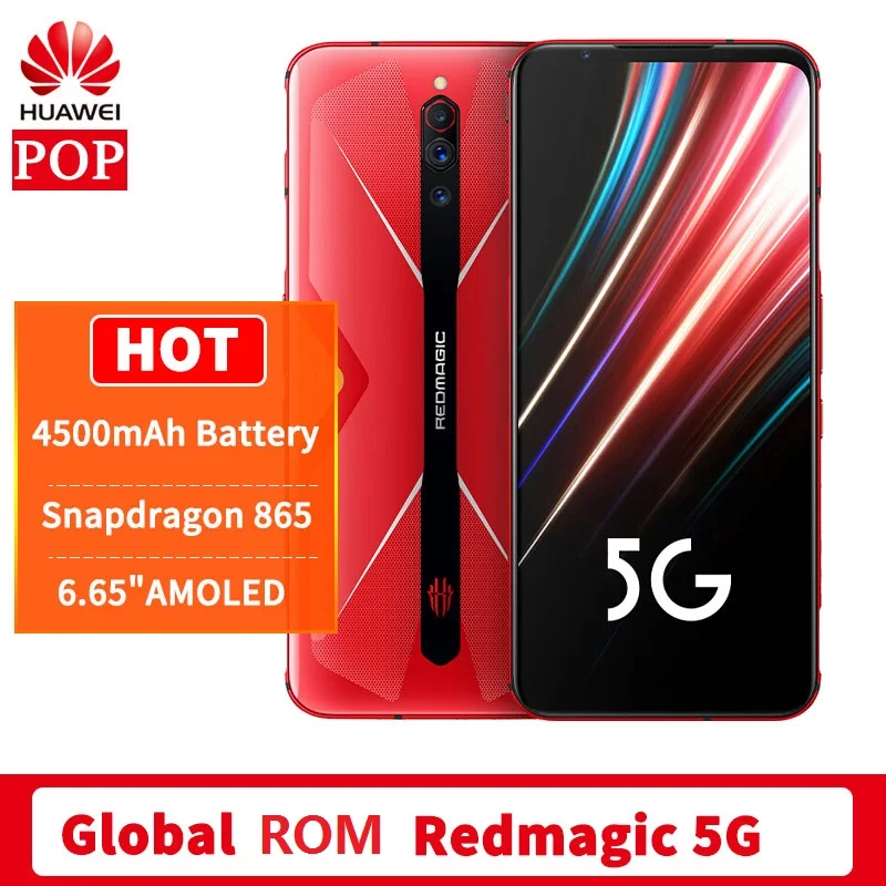 Глобальная прошивка рамка Redmagic 5G игровой телефон Snapdragon 865 красный волшебный 6 65