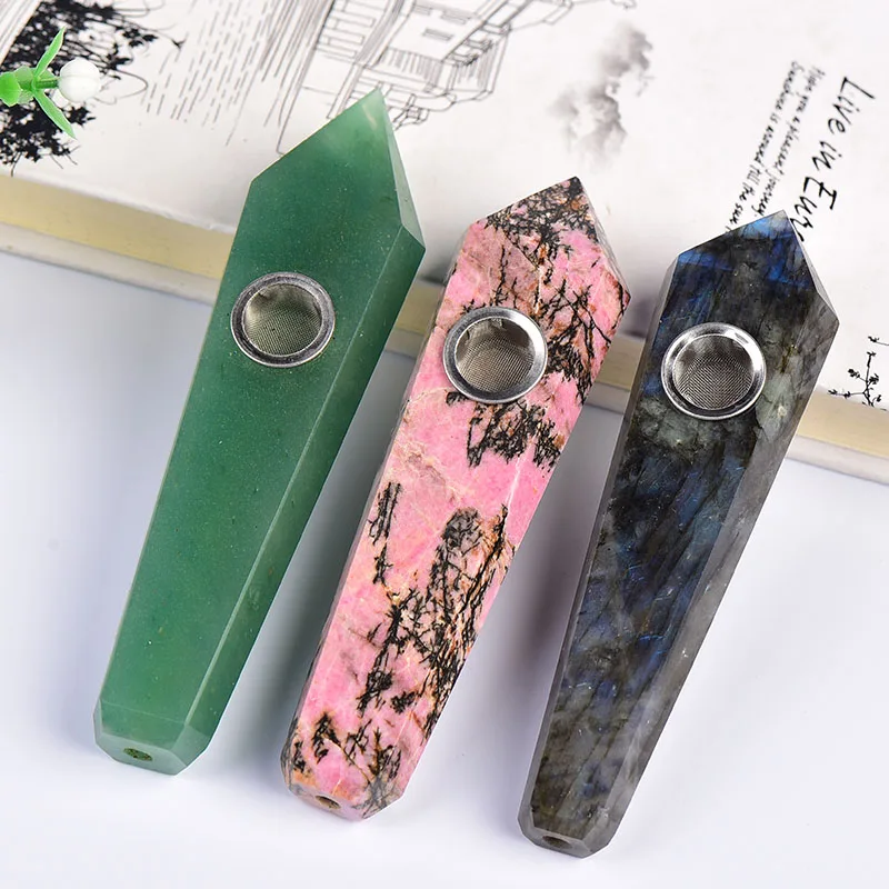 1 шт. курительная трубка из натурального камня для табака портативный ручной