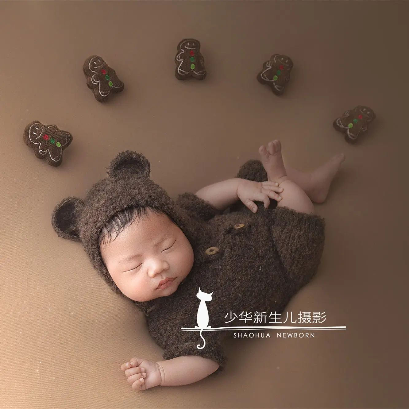 Альпака новорожденных вязать с мишкой Тедди комбинезон комплект одежды