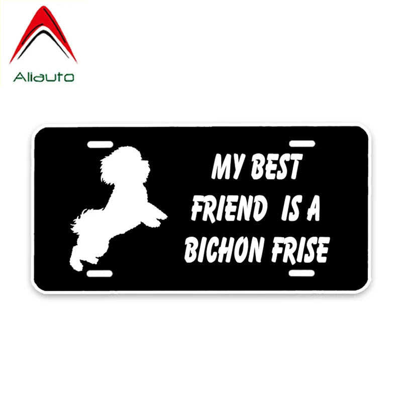 Наклейка с буквами Aliauto My Best Friend Is Bichon Frise Dog водонепроницаемая наклейка из ПВХ