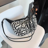 autumn western style striped small bag female 2021 new underarm bag korean fashion contrast color trend casual shoulder bag