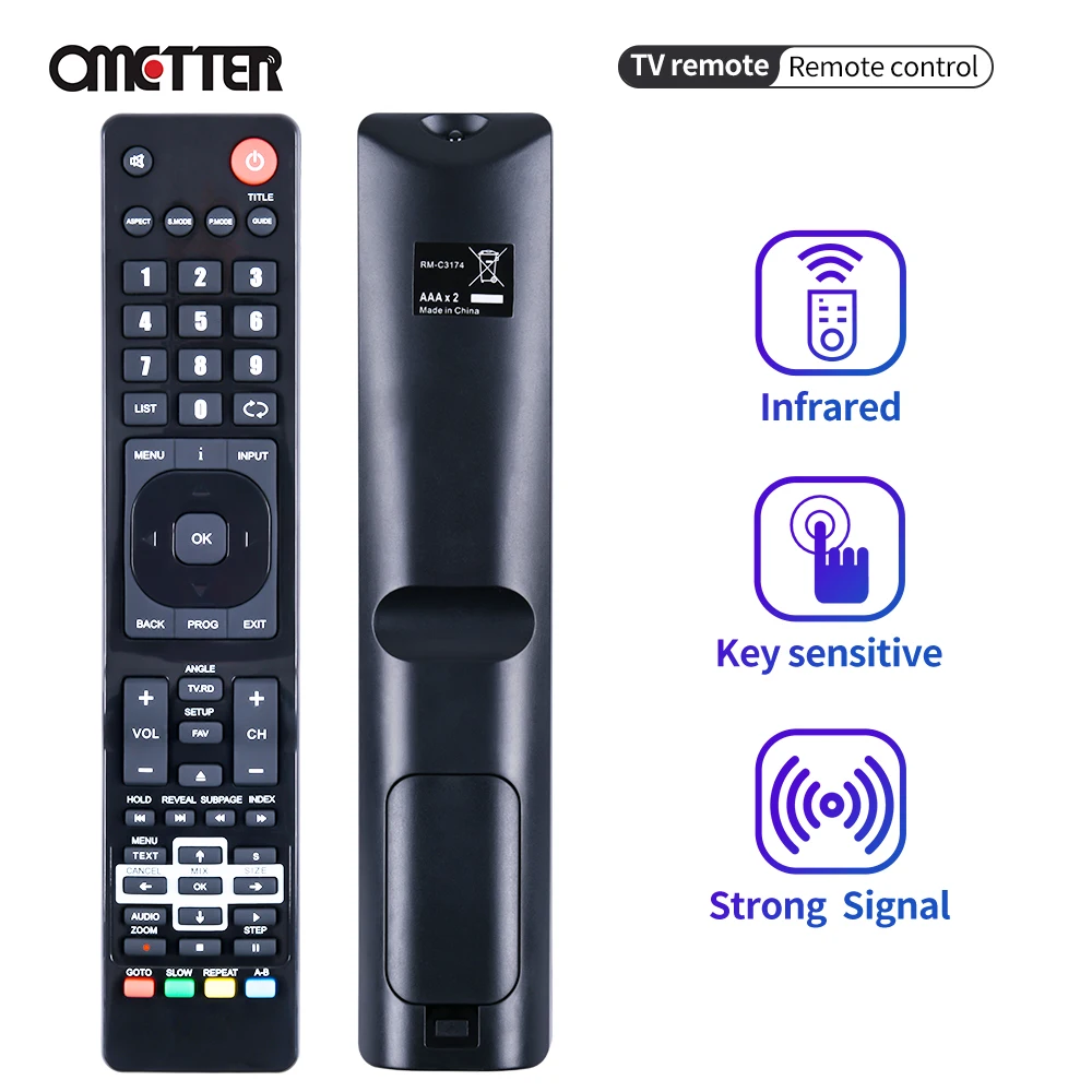 Подходит для JVC ТВ дистанционный пульт RM C3174 LT 22C540 24C340 42C550 49C550 50C550|Пульты ДУ| |