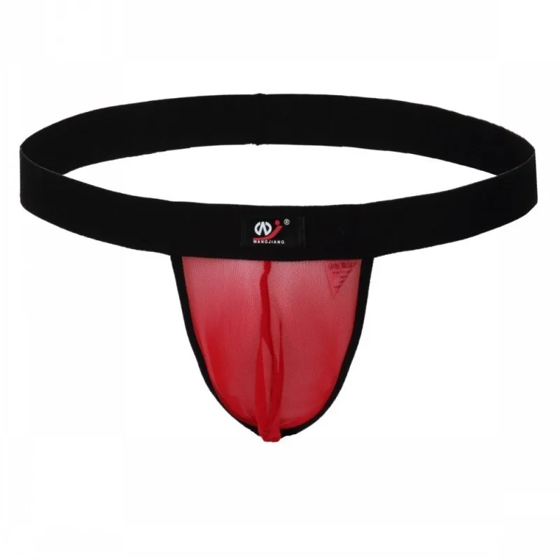 Соблазнительная прозрачная из тюли jockstrap Мужское нижнее белье для геев
