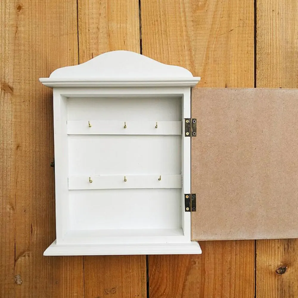 

1PC Keys Storage Mini House Wooden Keys Case Wall Mounted Storage Box Retro Hanging Decor for Home Shop