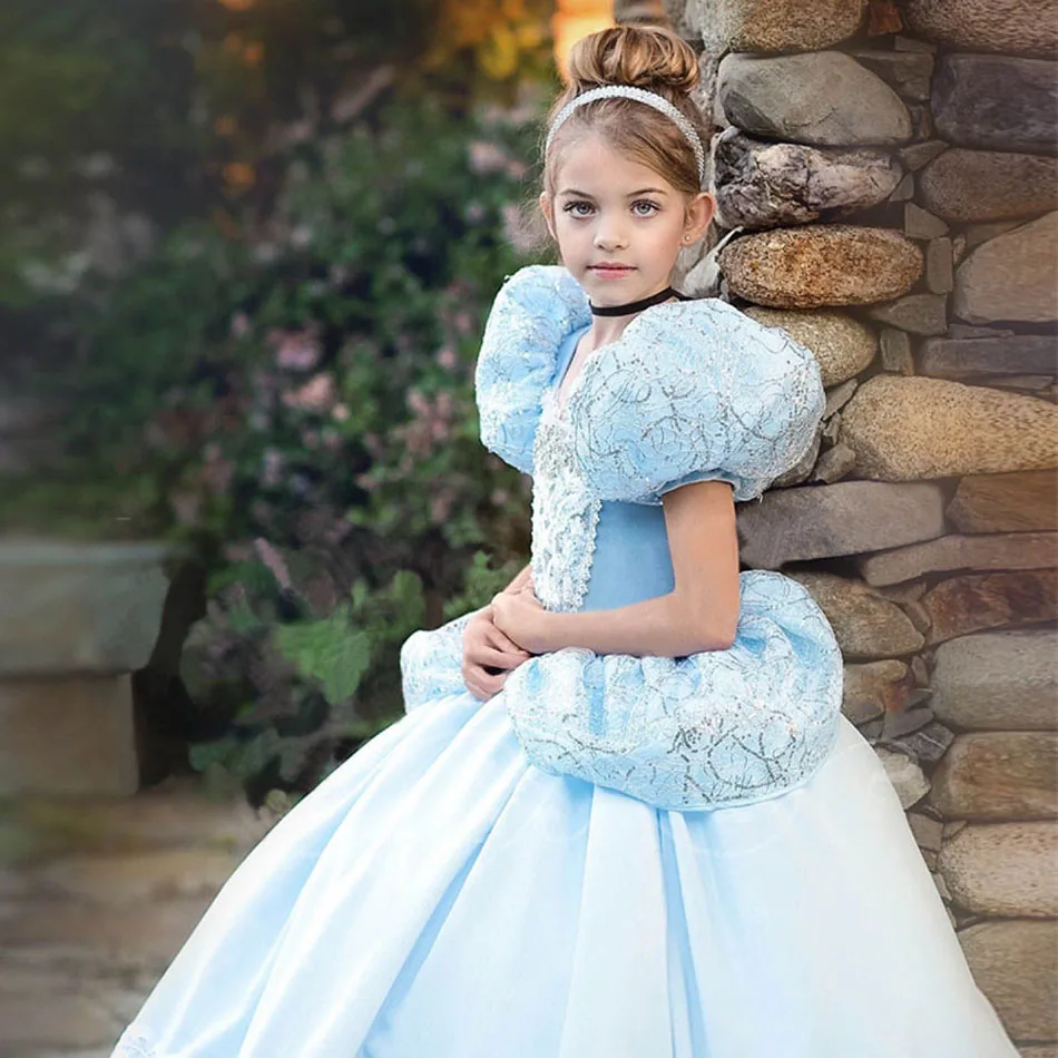 

Fairy Tale Cinderella Dress Girl Children Masquerade Fantasy Dress Cinderella Cosplay Costume Kids Christmas Carnival Costume