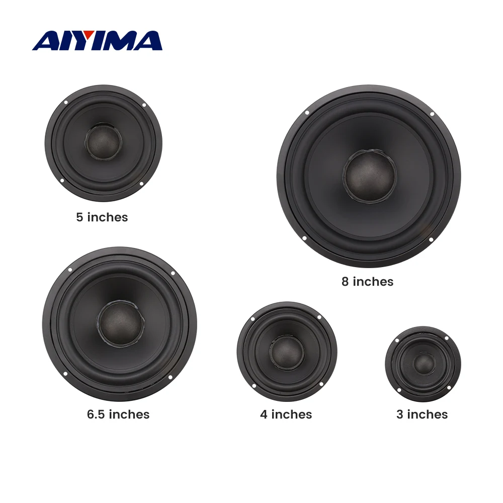 

AIYIMA 2Pcs Bass Radiator Passive Woofer Radiator Rubber Edge Speaker Auxiliary Bass Vibration Membrane 3" 4" 5" 6.5" 8" Inch