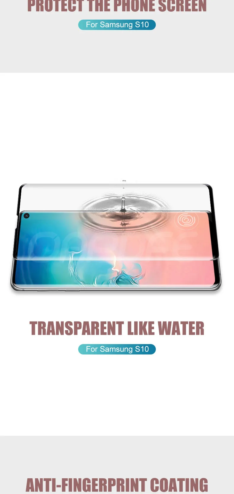 30D полное изогнутое покрытие из закаленного стекла для samsung Galaxy S10E S10 5G S9 S8 Plus A6 A8 S7 Edge Защитная пленка для экрана