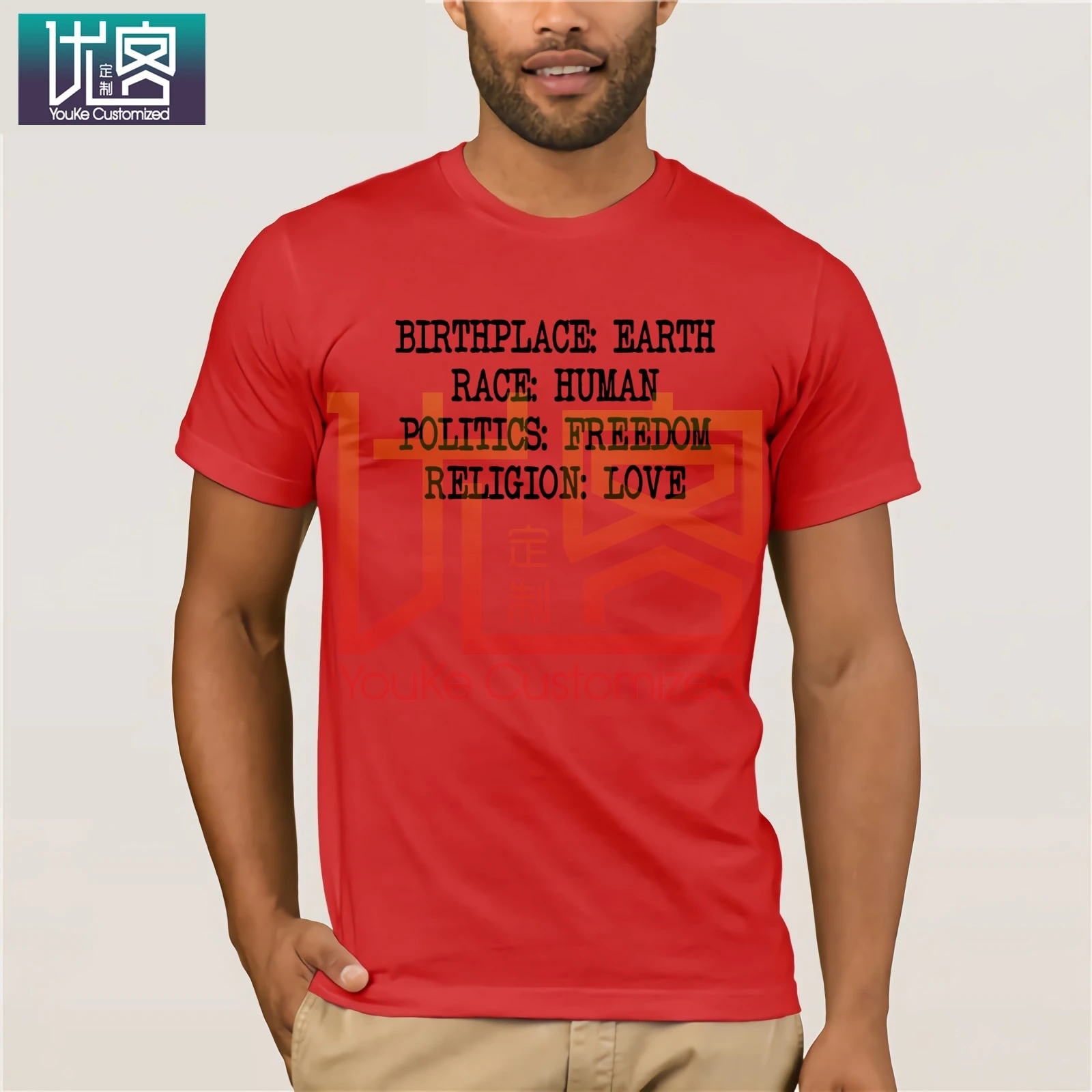 Мужская футболка с надписью birthplast Earth Racing круглым вырезом под горло из 100%