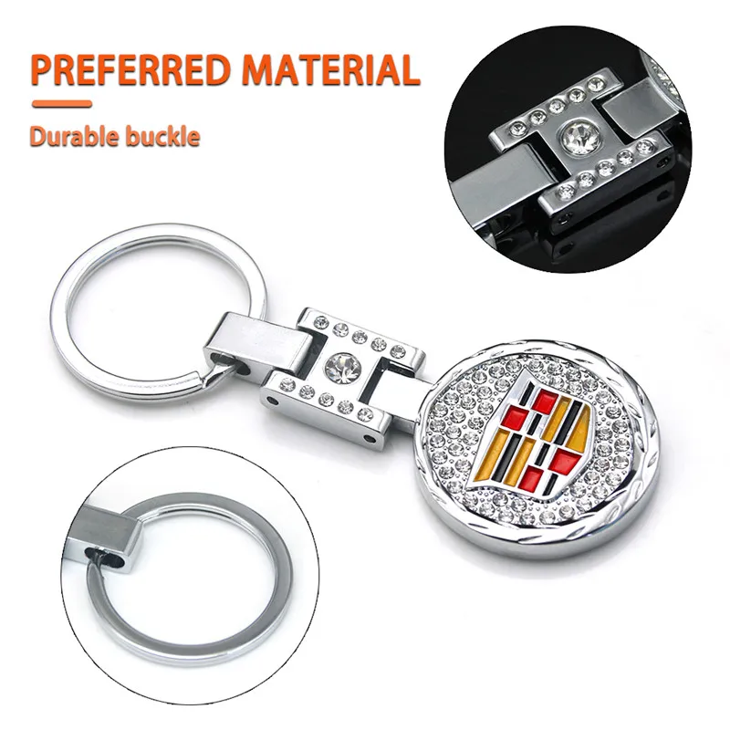 

3D Metal Car Key Ring For Cadillac Lexus Opel KIA 1Pcs Fashion Brand New Auto Supplies Emblem Keychain Car Accessories Key Chain