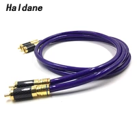 haldane pair hifi 2rca male cable rcabalanced reference interconnect audio cable gold plated plug for mc silver it 65g wire