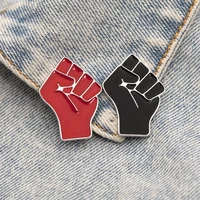 power enamel pins custom black white red banner brooch lapel pin shirt bag badge jewelry gift for friends