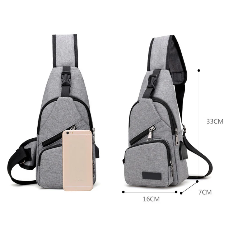 Мужская сумка через плечо с защитой от кражи водонепроницаемая Повседневная OH66