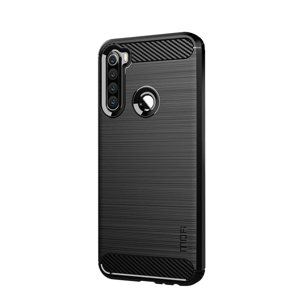 Чехол MOFi для Xiaomi Redmi Note 8 T, роскошный чехол из мягкого волокна ТПУ, силиконовый чехол для телефона s, задняя крышка для Xiaomi Redmi Note 8T - Цвет: Черный