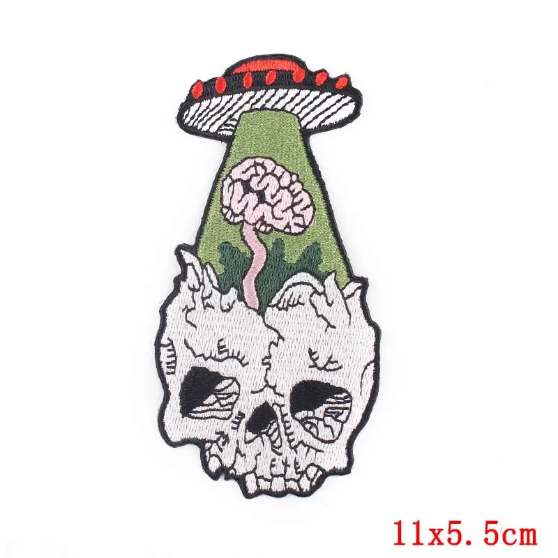 Новое поступление нашивки для одежды вышитые нло инопланетянин пришивные