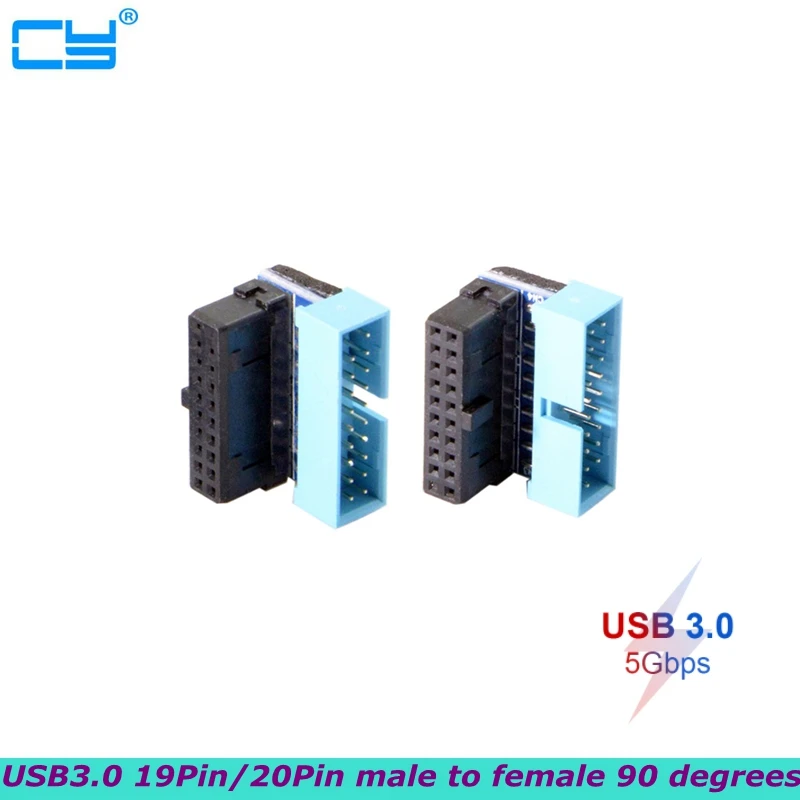 USB 3 0 20-pin типа папа-to-Женский компьютер материнская плата расширения адаптер 90