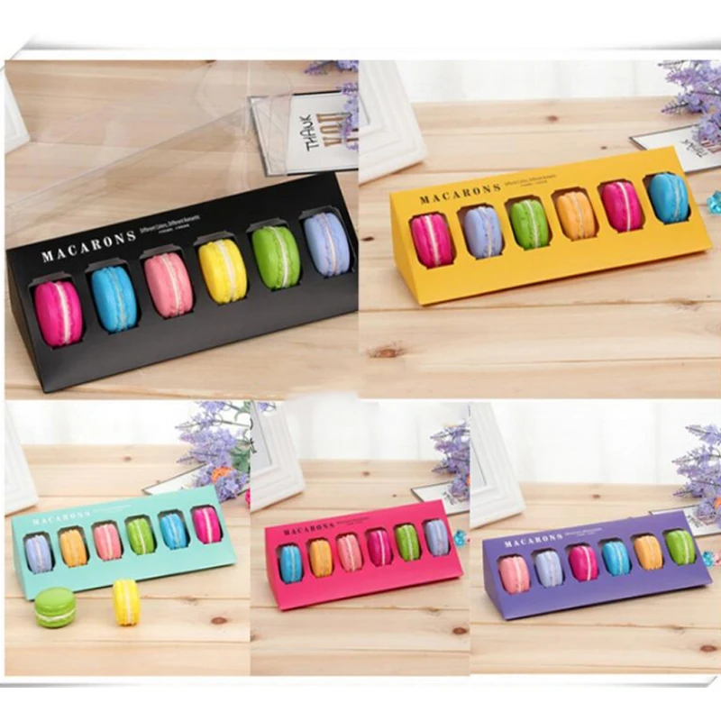 1PCS Creative Macaron Box Exquisite Carton Macaroon Cake Pastry Pineapple Packaging Biscuit Chocolate Bag Nougat Paper | Дом и сад