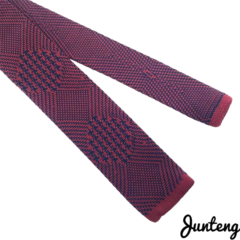 Модный мужской вязаный галстук классический геометрический Узкий Тонкий тканый