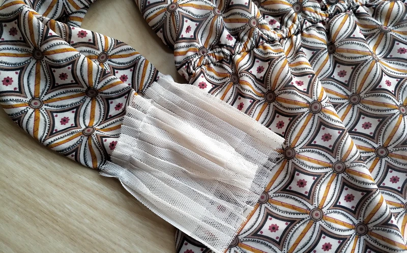 Наряд для дня рождения русалки с оборками детский шифоновый гофрированный