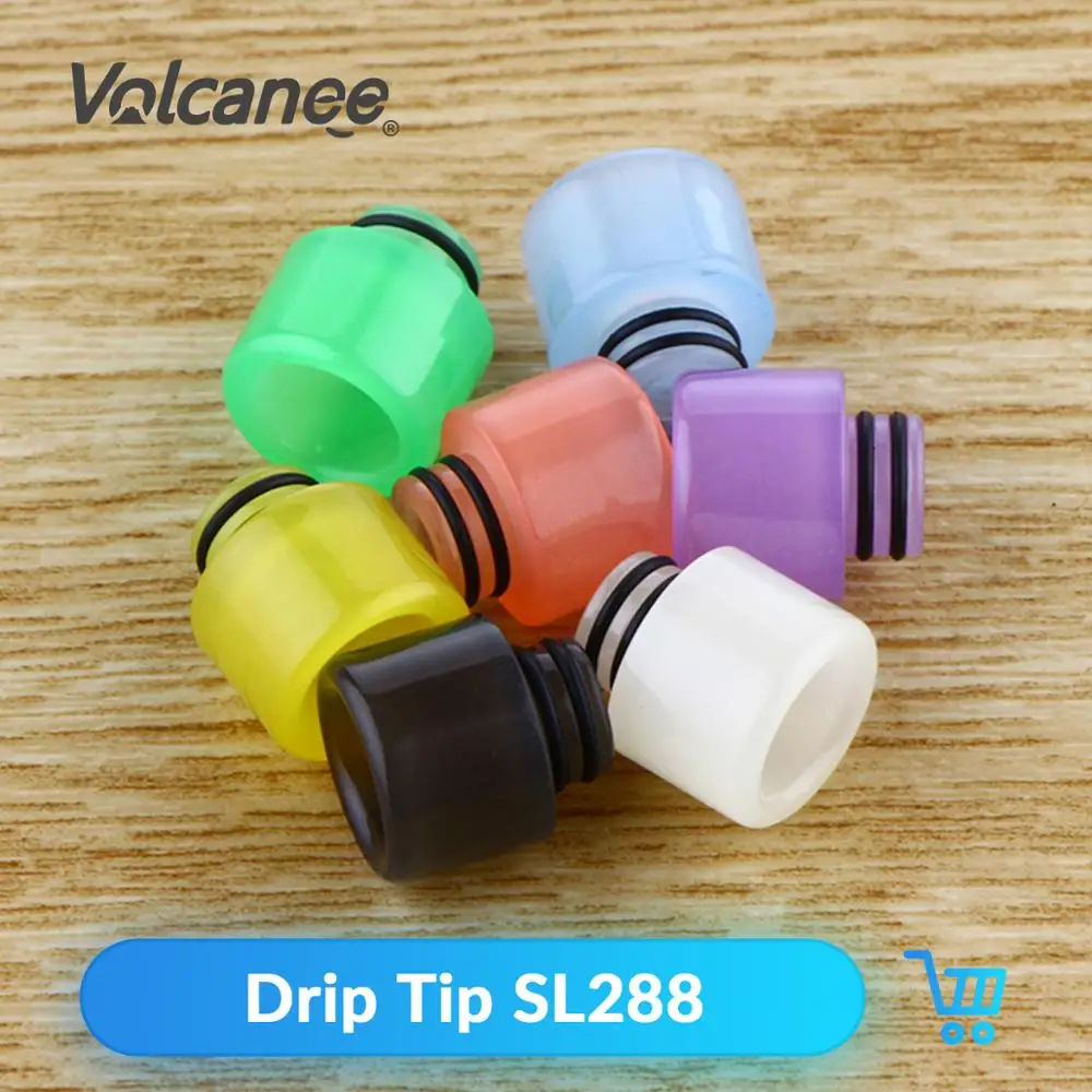 Volcanee Vape светящийся 510 капельный наконечник из цветной эпоксидной смолы с широким