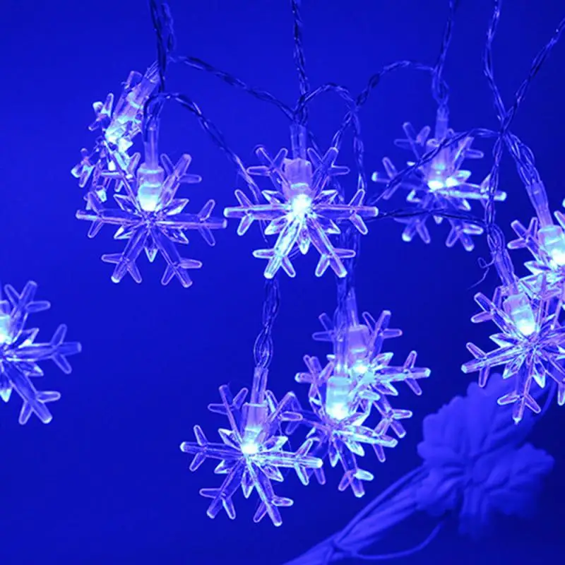 1.5/3/6/10M LED String Fairy Lights Garland Holiday Snowflakes Battery Powered Ornaments Christmas Tree Home Decor | Лампы и освещение