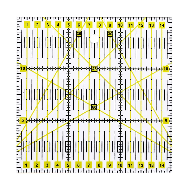 

15x15CM Transparent Quilting Sewing Patchwork Ruler Home Art Cutting Tool Tailor Craft DIY Sewing Measuring Rulers