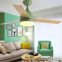 ourfeng ceiling light with fan modern bedroom remote control 3 colors led home decorative for living room dining room