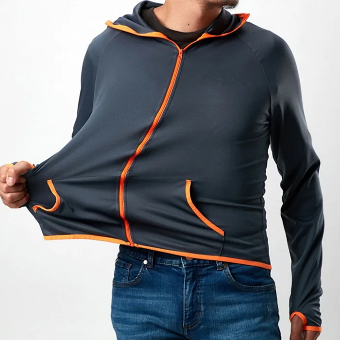 Men Casual Hooded Hoodies Waterproof Anti-stain Spring Autumn Long Sleeve Zip Up Fishing Hoodie Top Pullover Sweatshirts | Мужская