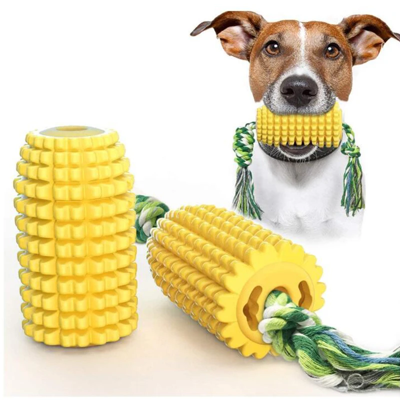 

Большая собака игрушки кукурузы в форме собаки молярная палочка Укус устойчивостью Зубная щётка уход за зубами веревка для жевания игрушка...